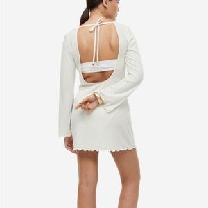 H&M short white beach dress
